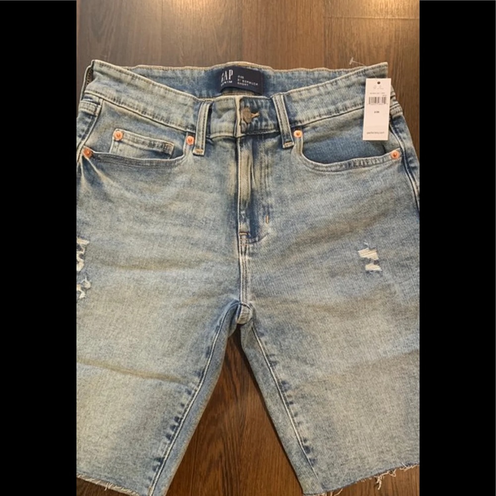 Gap Denim Jean Deconstructed Bermunda Shorts